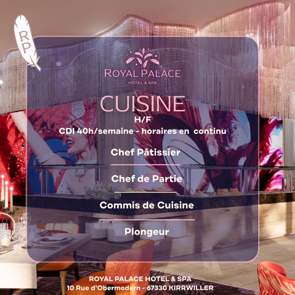 Recrutement Brigade de Cuisine - Royal Palace